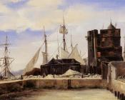 Honfleur - The Old Wharf - 让·巴蒂斯特·卡米耶·柯罗